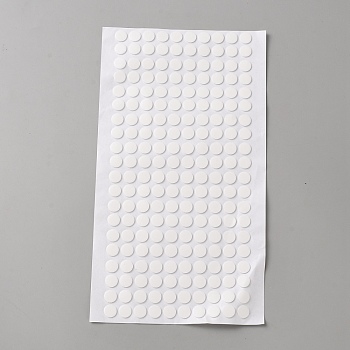 PVC Round Double Sided Adhesive, White, 10x1mm