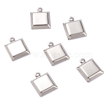 Stainless Steel Color Square 201 Stainless Steel Pendants