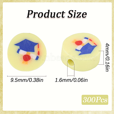 300Pcs Handmade Polymer Clay Beads(CLAY-SC0002-24C)-2