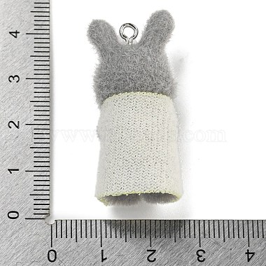 Flocking Resin Cute Pendants(RESI-L043-04P-03)-3