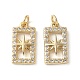 Brass Micro Pave Clear Cubic Zirconia Pendants(KK-Q031-32G-02)-1