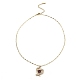 Heart Light Gold Brass Micro Pave Cubic Zirconia Pendant Necklaces(NJEW-E105-09KCG-05)-2