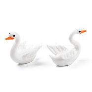 Handmade Lampwork Home Decorations, 3D Swan Ornaments for Gift, White, 55.5~57x33.5~35.5x44~48.5mm(LAMP-T011-69)