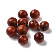 Natural Rosewood Beads, Undyed, Round, Dark Red, 10~10.5mm, Hole: 1.6mm(WOOD-C005-01C)