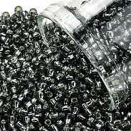 TOHO Round Seed Beads, Japanese Seed Beads, (29B) Silver Lined Gray, 11/0, 2.2mm, Hole: 0.8mm, about 1103pcs/10g(X-SEED-TR11-0029B)