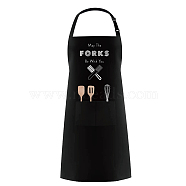 Polyester Apron, Daily Supplies, Rectangle, Fork Pattern, 770x590mm(AJEW-WH0221-011)