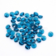 Glass Charms, Faceted, Cone, Dodger Blue, 8x4mm, Hole: 1~1.2mm(RGLA-L026-A18)