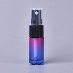 5ml Gradient Color Glass Spray Bottles, with PP Plastic Fine Mist Sprayer & Dust Cap, Colorful, 2-7/8x3/4 inch(7.4x2cm), Capacity: 5ml(0.17 fl. oz).(MRMJ-WH0059-12B)