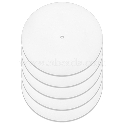 Flat Round PP Lamp Shade Diffuser, White, 200x2mm, Hole: 10mm(FIND-WH0152-204)