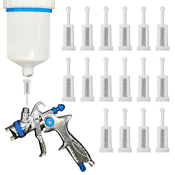Disposable Gravity Spray Gun Filters Fine Mesh, for Straining and Catching Dirt Particles in Paint Coating, White, 35x11x11mm, Inner Diameter: 7.5mm, 60pcs/box