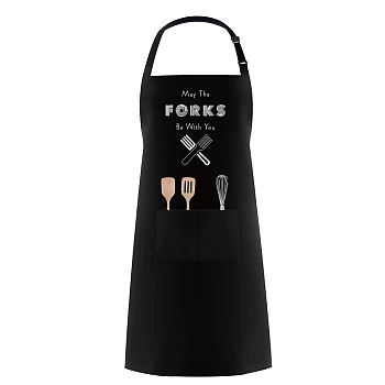 Polyester Apron, Daily Supplies, Rectangle, Fork Pattern, 770x590mm