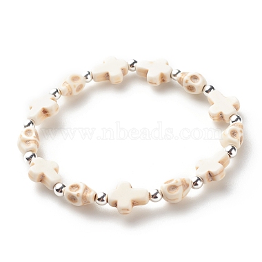 White Synthetic Turquoise Bracelets