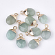 Electroplate Natural Green Aventurine Charms(G-S344-09J)-1