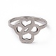 201 Stainless Steel Hollow Flower Finger Ring for Women(RJEW-J051-13P)-2