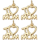 8Pcs Mother's Day Rack Plating Brass Charms(KK-BBC0013-94)-1