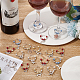 24Pcs 12 Style Tibetan Style Alloy Pendant Wine Glass Charms with Brass Hoop Earring Findings(AJEW-AB00059)-5