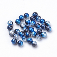 Rainbow Acrylic Imitation Pearl Beads, Gradient Mermaid Pearl Beads, No Hole, Round, Midnight Blue, 5mm, about 8530pcs/500g(OACR-R065-5mm-A11)