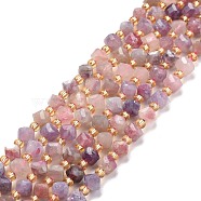 Natural Tourmaline Beads Strands, with Seed Beads, Faceted, Diagonal Cube Beads, 5~6x5~6x4~5mm, Hole: 1mm, about 49~55pcs/strand, 15.35''~15.75''(39~40cm)(G-P463-31)