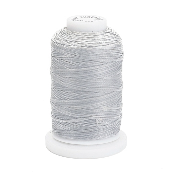 Waxed Polyester Cord, Flat, Light Grey, 1mm, about 76.55 yards(70m)/roll
