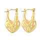 chapado en iones (ip) 304 pendientes de aro de acero inoxidable para mujer(EJEW-S227-38G)-1