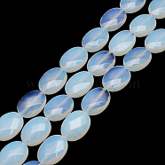 Faceted Oval Opalite Beads Strands, 17x13x6mm, Hole: 1mm, about 13pcs/strand, 8.26 inch(X-G-R303-11)
