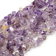 Natural Ametrine Beads Strands, Chips, 6~12x5~9x3~6mm, Hole: 1mm; about 60~75pcs/strand, 15~16inches(G-P035-02)
