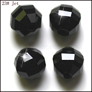 K9 Glass, Imitation Austrian Crystal Beads, Grade AAA, Faceted, Round, Black, 8mm, Hole: 0.9~1mm(SWAR-F079-8mm-23)