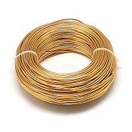 Round Aluminum Wire, Bendable Metal Craft Wire, Flexible Craft Wire, for Beading Jewelry Doll Craft Making, Goldenrod, 18 Gauge, 1.0mm, 200m/500g(656.1 Feet/500g)(AW-S001-1.0mm-28)