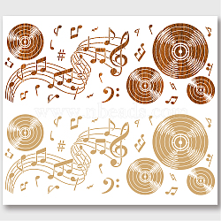 PET Hollow Out Drawing Painting Stencils, for DIY Scrapbook, Photo Album, Musical Note Pattern, 400x1000mm(DIY-WH0406-0007)