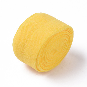 Sewing Foldover Elastic, Nylon Stretch Trim Elastic Ribbon, for Hair Ties Headband, Gold, 20mm