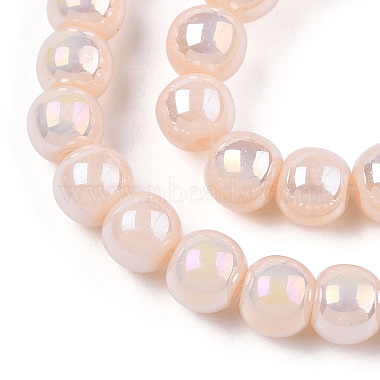 plaquer des brins de perles de verre opaques(GLAA-T032-P4mm-AB09)-2