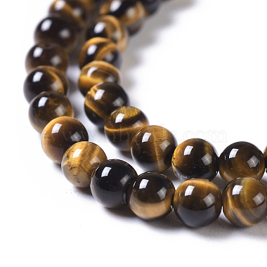 Natural Tiger Eye Round Bead Strands(G-L411-07-4mm)-5