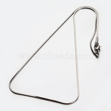 304 Stainless Steel Square Snake Chain Necklaces(NJEW-M114-32-P)-2