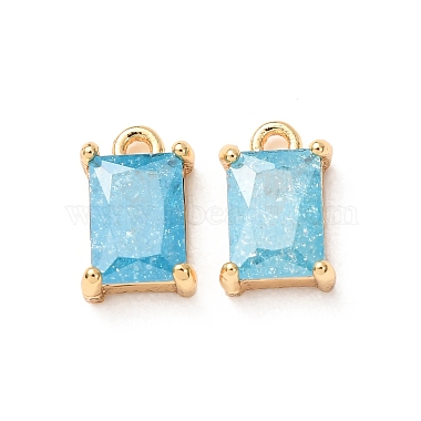 Brass Pave Cubic Zirconia Charms(CU-K002-40G-B)-1