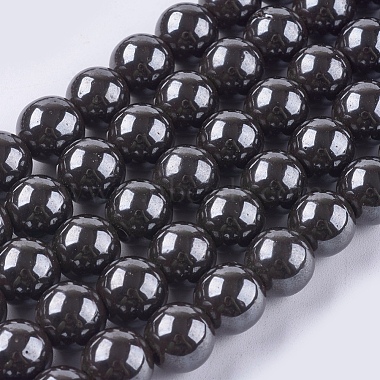 10mm Black Round Magnetic Hematite Beads