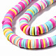 Handmade Polymer Clay Beads Strands(CLAY-R089-6mm-137)-2