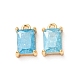 Brass Pave Cubic Zirconia Charms(CU-K002-40G-B)-1