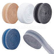 Elite Polyester Ribbon, Cotton Ribbon, for Garment Accessories, Iron-on Hem Tape Roll for Suit Pants Jeans Trousers Garment Clothes Skirts, Mixed Color, 1 inch(25mm)(FIND-PH0004-41)