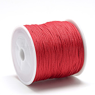 Nylon Thread, Chinese Knotting Cord, Red, 1mm, about 284.33 yards(260m)/roll(NWIR-Q009A-700)