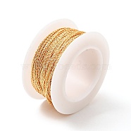 Twisted Round Copper Wire for Jewelry Craft Making, Light Gold, 22 Gauge, 0.6mm, about 39.37 Feet(12m)/Roll(CWIR-J001-01B)