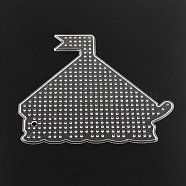 House ABC Plastic Pegboards used for 5x5mm DIY Fuse Beads, Clear, 132x151x5mm(X-DIY-Q009-45)