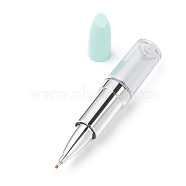 Lipstick Shape Empty Tube Black Ink Ballpoint Pens, for DIY Glitter Epoxy Resin Crystal Ballpoint Pen Herbarium Pen Making, Light Green, 10.2cm(DIY-H123-A02)