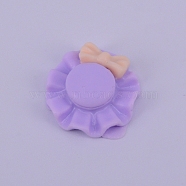 Opaque Frosted Resin Cabochon, Cap, Purple, 18.5x6.5mm(RESI-WH0009-17)