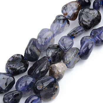 Natural Kyanite/Cyanite/Disthene Beads Strands, Tumbled Stone, Nuggets, 5~13x5~10x3~8mm, Hole: 1mm, about 40~60pcs/strand, 14.57 inch~15.74 inch(37~40cm)