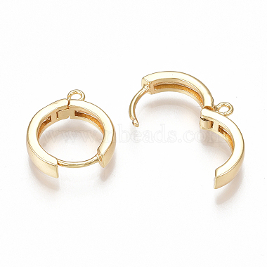 Brass Huggie Hoop Earring Findings(X-KK-S350-069G)-2