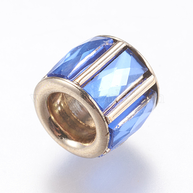 Brass Glass Rhinestone European Beads(CPDL-M016-M)-3