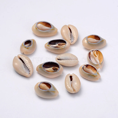 20mm DarkKhaki Oval Spiral Shell Beads