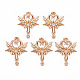 Rack Plating Brass Micro Pave Clear Cubic Zirconia Pendants(KK-T060-07-RS)-1