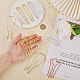12Pcs 12 Styles Brass Hair Fork/Combs Findings(OHAR-CA0001-12)-3