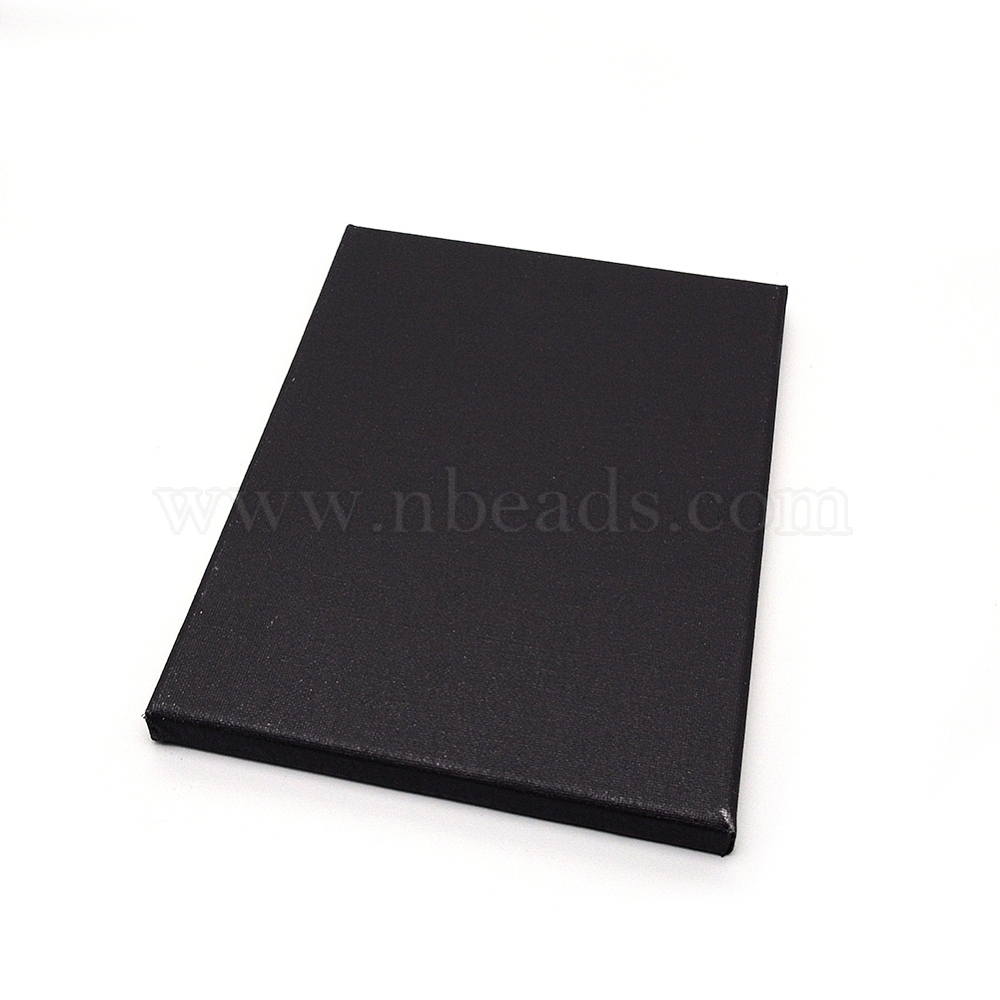Black Linen Stretched Canvas NBEADS 6 Pcs Canvas Panels Blank Oil Paint Board with Wooden Frame for Painting Craft Drawing Flat Round 15x1.6cm